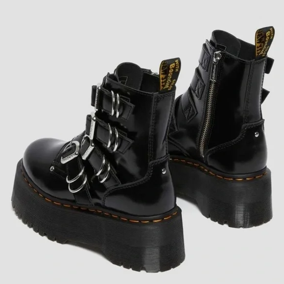 ✨HOST PICK✨💎Women’s Rare Dr Martens Jadon Max Hardware  Biker Boots - Picture 4 of 16